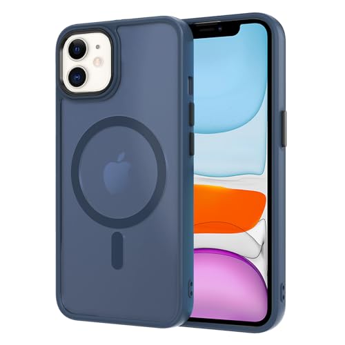 AOMYKE Cover Magnetica iPhone 11 Compatibile MagSafe, Traslucida Blu