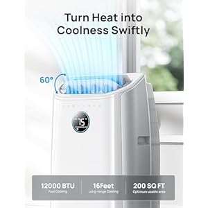 Dreo Portable Air Conditioners, 12,000 BTU AC Unit for Bedroom with Drainage-free Cooling, 46dB Quiet, APP/Voice/Remote, 24h Timer with Fan & Dehumidifier, Smart Air Conditioner for Room Indoors Dreo Portable Air Conditioners 12000 BTU AC Unit for Bedroom with Drainage free Cooling 46dB Quiet APPVoiceRemote 24h Timer with Fan Dehumidifier Smart Air Conditioner for Room Indoors