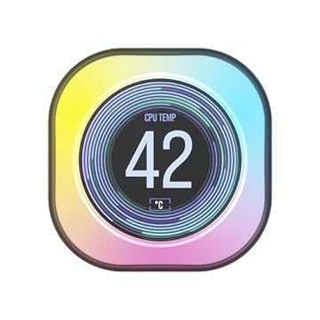 CORSAIR iCUE LINK AIO LCD Modulo Schermo - Schermo LCD IPS da 2,1" - 24 LED RGB Indirizzabili Individualmente - Installazione Senza Attrezzi - Bianco