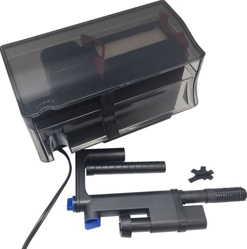 Image of GRECH CBG-1200 5W UV Hang On Back Aquarium Filter - 317 GPH HOB Power Filter for 20-50 Gallon Fish Tanks, External Water Filter with UV Clarifier, Black