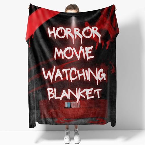 Image of Horror Movie Blanket Ultra-Soft Warm Plush Soft Throw Gifts Lightweight Flannel Blankets for All Season Bed Couch Chair Living Room 80 inchx60 inch Large for Men Women