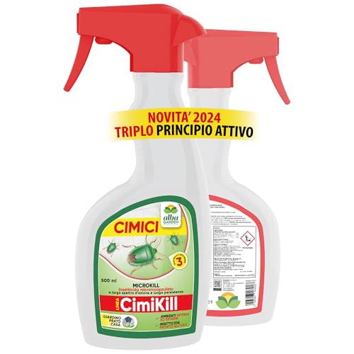 Albagarden - Insetticida Cimici E Multinsetto - Rapida Azione - Spray Repellente Cimici - Veleno Per Insetti e Scarafaggi - Per Giardino E Casa - 500 m