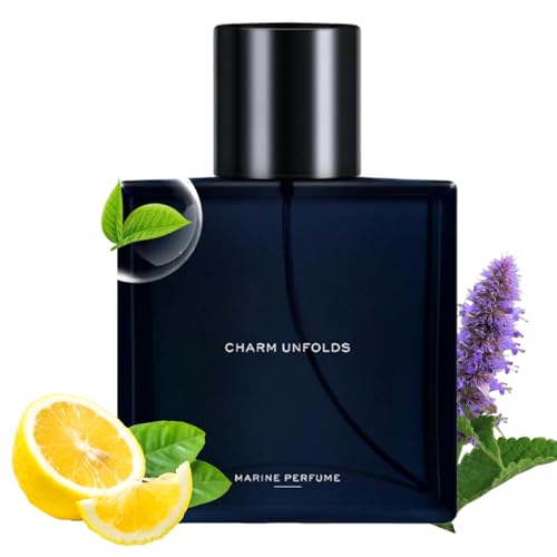 Perfume Hombre Blue 50ml - Colonia Fresca De Larga Duración Con Notas Amaderadas Y Marinas | Spray EDT Para Hombres, Ideal Para Uso Diario, Negocios, Citas Y Ocasiones Especiales.