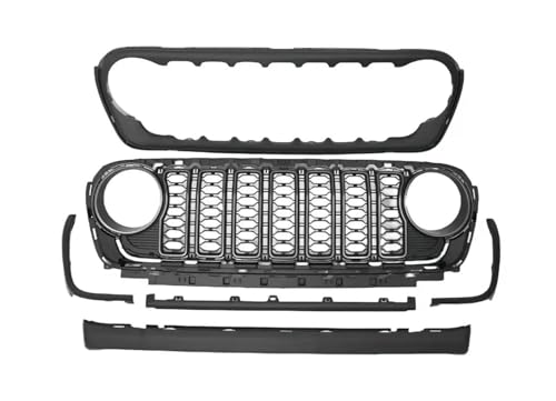 Calandre avant pour Jeep Wrangler JL et Gladiator JT sans trou caméra en ABS