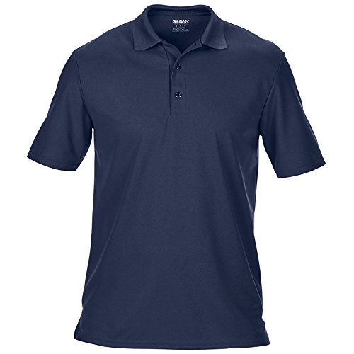 Gildan Polo Deportivo para Hombre Manga Corta Double Pique (S) (Negro) miniatura 6
