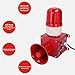Industrial Sound and Light Alarm, Emergency Warning Light Outdoor Alarm Horn Siren Safety Voice Strobe Flash 130DB with 9 Types Sounds (US Plug 110V)