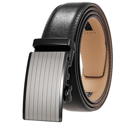 Ceinture en cuir pour homme à boucle automatique réglable sans effort