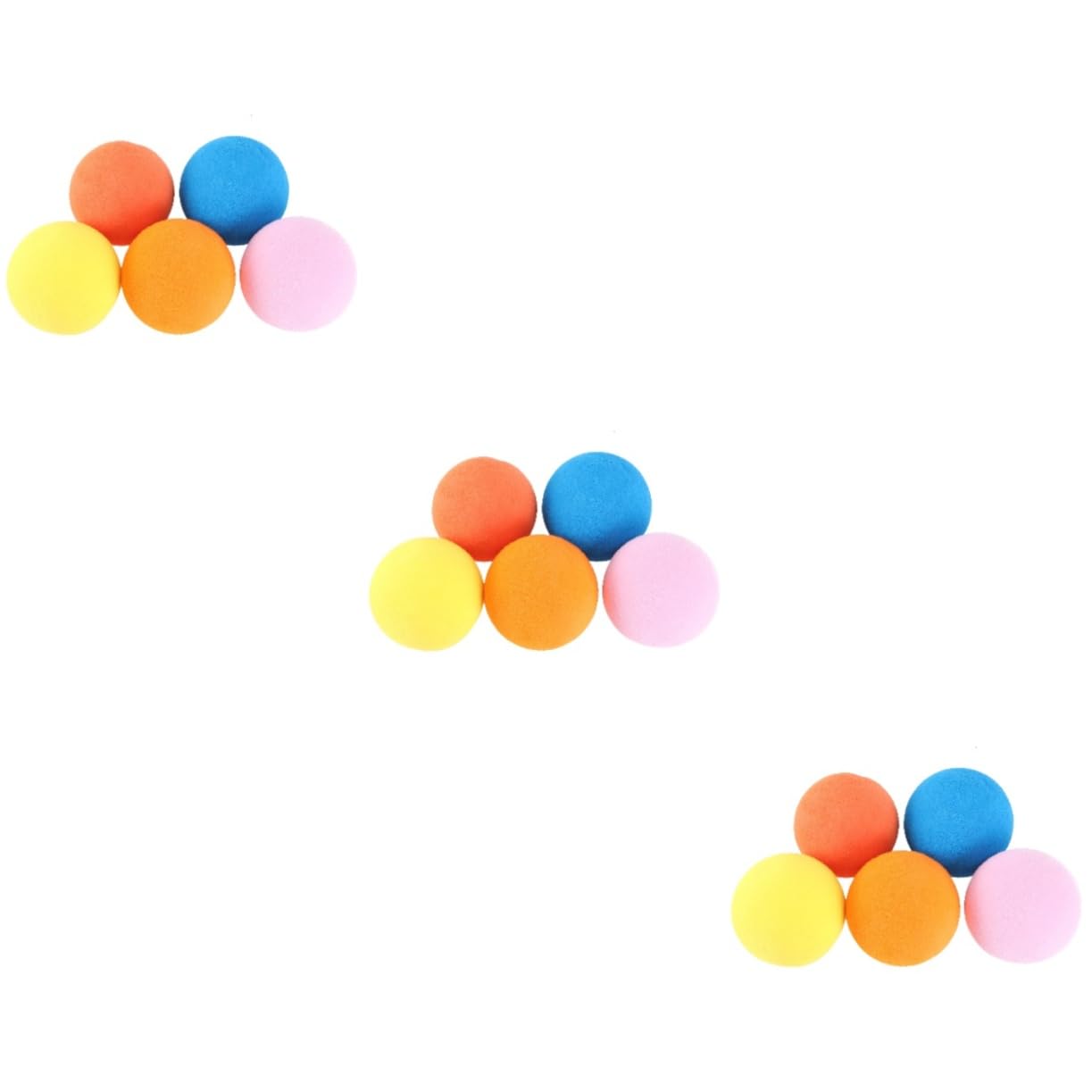 VICASKY 3sets 5pcs Soft Golf Practice Balls Elastic Sponge Balls for Training for Pets for Beginners 5pcs*3