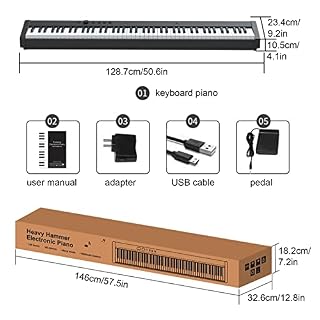 88 touches lestées Piano numérique Marteau Action Sensibilité tactile Clavier pleine grandeur Piano Instrument de musique Piano avec haut-parleurs stéréo Bluetooth Connexion MIDI for les cadeaux d’ann - Les Beatles, Paul McCartney, John Lennon, RIngo Starr, George Harrison 88 touches lestées Piano numérique Marteau Action Sensibilité tactile Clavier pleine grandeur Piano Instrument de musique Piano avec haut-parleurs stéréo Bluetooth Connexion MIDI for les cadeaux d'ann – Image 7