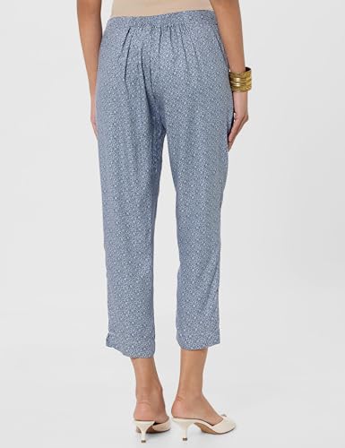Image of BIBA Rayon Printed Slim Casual Pants
