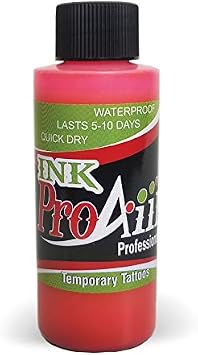 Body Paint - ProAiir Temporary Tattoo Ink - 2.1 oz 60ml Hot Pink