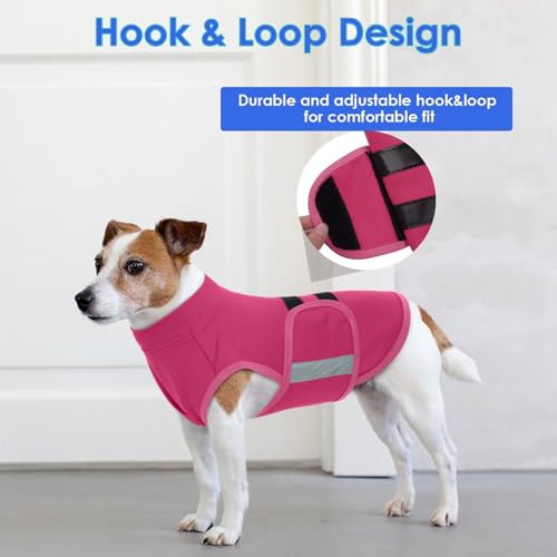 MIGOHI Dog Anxiety Relief Coat,Comfort Anxiety Vest for Dogs,Adjustable Anxiety Calming Wrap for Fireworks,Thunderstorms,Travel, Separation, Dog Anxiety Jacket for Small Dogs,XL,Rosered by MIGOHI - Image 5