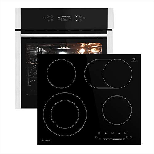 Autarkes Herdset: 60cm Einbaubackofen EB8313ED + 59cm Kochfeld KFS59RL / Pizzafunktion/Grill/Umluft/Heißluft/Automatik…