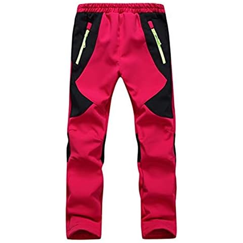 FAIRYRAIN Kinder Jungen Mädchen Softshellhose Gefütterte Winddicht Outdoorhose Atmungsaktiv Cover