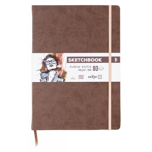 Sketchbook A4 Darwi For You evita arrugas con papel 140g y resistente tapa dura