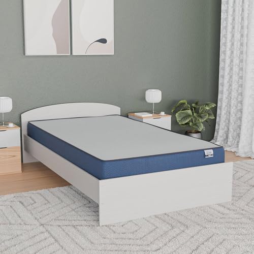 Image of Nilkamal SLEEP Plus Orthopedic Support Memory Foam Mattress | 10 Years Warranty | Single Size | 10 Inch Bed Mattress | Reversible Design | Breathable Knitted Fabric | Medium Firm, (72 x 36 x 10)