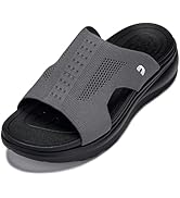 CALTO Men's Invisible Height Increasing Elevator Shoes - Black/Knitted Dark Grey Ultra Light-Weig...