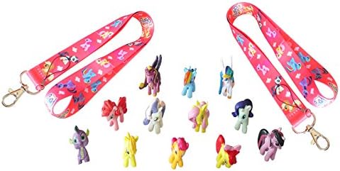 Top Valu 12pcs My Little Miss Pony Colorful Cupcake Cake Topper PVC Action Figures Kids Girl Toy Dolls Decoration Birthday Function Party Cake Kitchen Dish Plate Table Decoration Figure