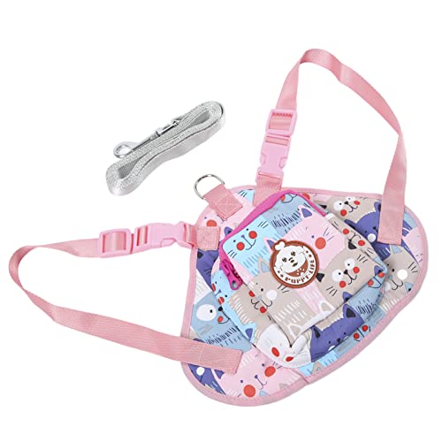 OKAT Sac à Dos Mignon de Bande dessinée d'animal familier, Sac à Dos Commode de Bande dessinée d'animal familier Mignon pour l'extérieur pour Le(Cartable Imprimé Cartable-Chat Rose, L)