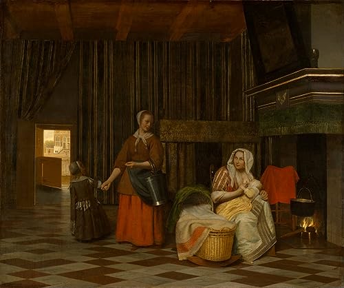 Peinture Poster Affiche Pieter De Hooch 60x90cm pour décoration