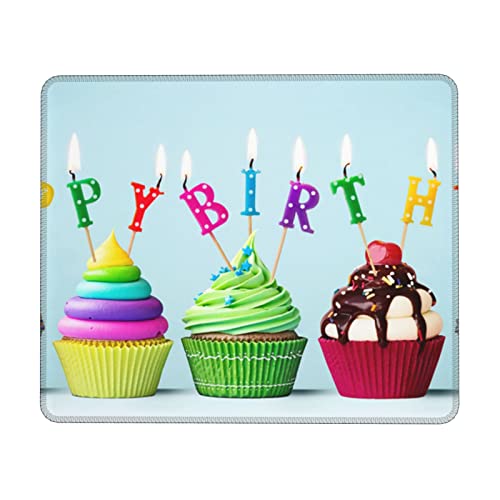 Tapis de souris imperméable anti-effilochage motif Cupcakes pour ordinateur