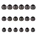 Earbud Tips Soft Silicone Earbuds Replacement Tips Fit for in-Ear Headphones(Inner Hole from 3.8mm -4.2mm Earphones) 9 Pairs S/M/L,Black