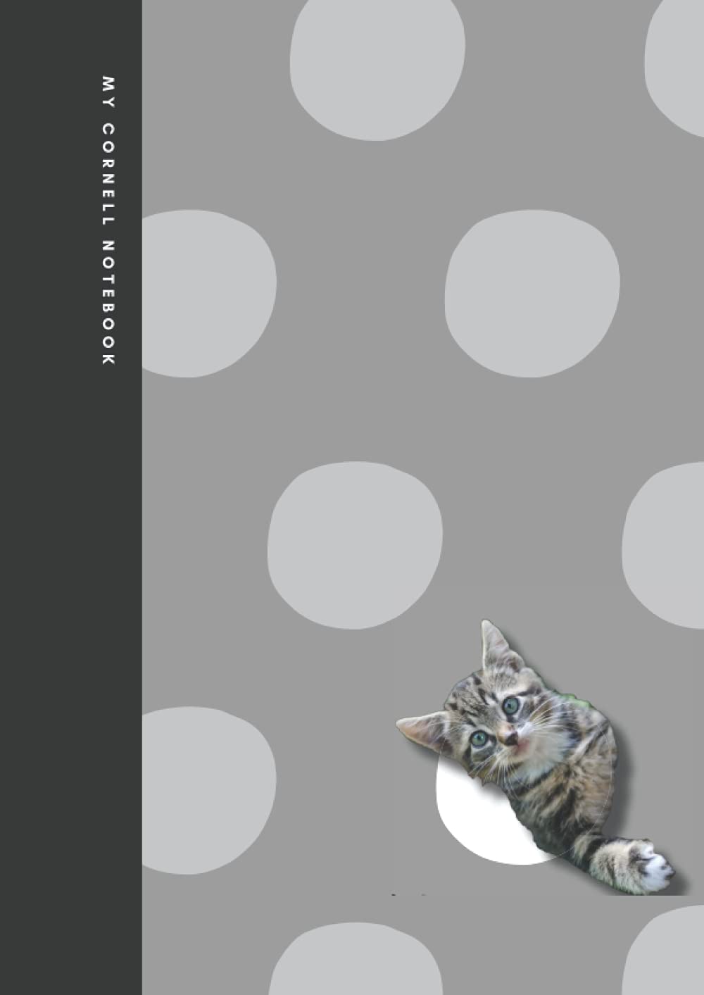 My Cornell Notebook: A4 |8.27 x 11.69 in.| Cornell note notebook| Mind map note page| Polka Dot notebook -Cute Cat