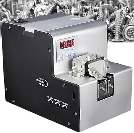 Automatic Screw Feeder 500cc, LED Digital Display, Adjustable Track M1-M5, 2pcs/s Speed, 3 Counting Modes for Drill & Electronics Assembly