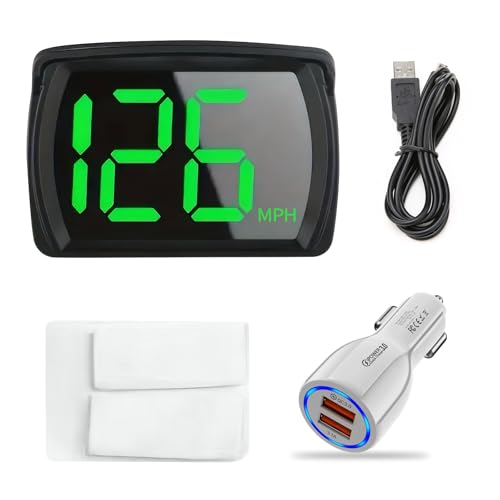 Digital GPS Car Speedometer MPH HUD, Speed Meter with LED Large Font Head Up Display, Heads Up Display With Real-Time Speed, USB Plug & Play with Cars, Trucks, Motorcycles,Golf Cart