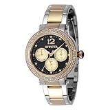 INVICTA Bolt 48115 Orologio da Donna - Impermeabile - Analogico - Movimento Quarzo - acciaio inossidabile con quadrante nero - 37mm