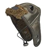 Pet Dog Cat Warm Aviator Pilot Hat, Adjustable Dog Winter Cap with Ear Flaps for Autumn Winter (S, G