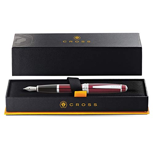 Cross Bailey Refillable Fountain Pen, Medium Nib, Includes Premium Gift Box - Red Lacquer #TOP1