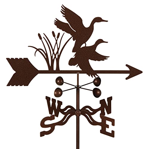 Ez Vane Steel Mallard Duck Weathervane 21” Height, Includes Metal Roof Mount, Wind Cups & Brackets | Hand-Crafted And Family-Owned, Made In The Usa With Triple Powder Coating, Limited #TOP11