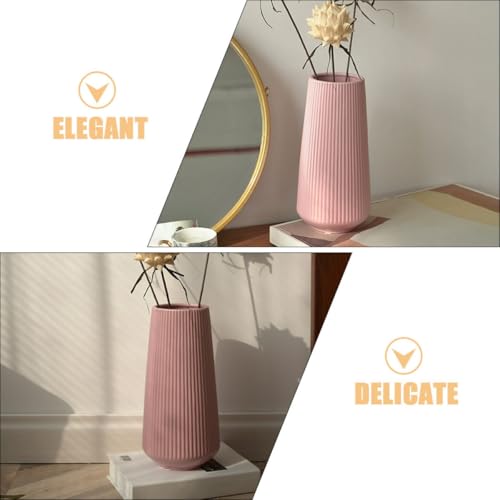 Vase rose Zerodeko lot de 2 en plastique nordique pour une décoration de table élégante