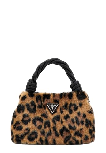 GUESS Femme Shaida Top Handle Crossbody Bandoulière, léopard, Taille Unique