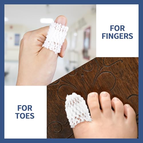 Image of 2 Rolls 11 Yard Tubular Bandage, 0.6 Inch Elastic Net Bandages, Wound Dressing Elastic Mesh Net, Tubular Gauze for Arm Wounds Without The Use of Adhesive Tape (5 M)