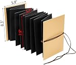 Hacaroa 4 Pack 6 x 8 Inch Accordion Scrapbook Black Pages, Small Photo Albums with DIY Accessories, Stretchable Folding Hardcover Kraft Paper Memory Book Gift for Anniversary, Christmas, Graduation