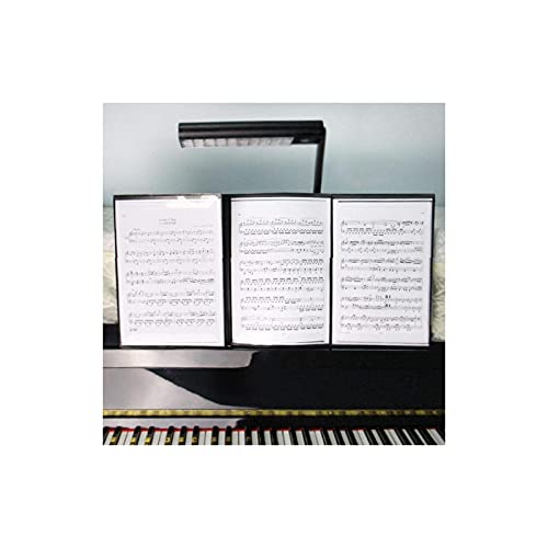 6 Pages Waterproof Sheet Music Storage, Sheet Music Folder, Extension Clip, For Piano Guitar #TOP4