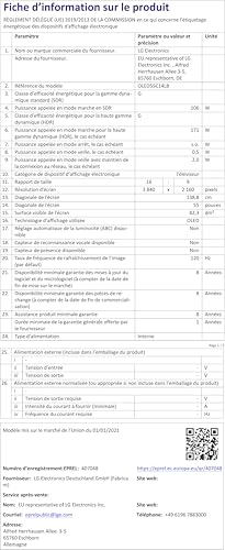 TV OLED LG OLED55C14LB 4K UHD HDR 55 po Écran incurvé - vue 5