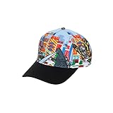 Bioworld Godzilla Cityscape Monsters Cartoon All Over Print Snapback Hat for Men