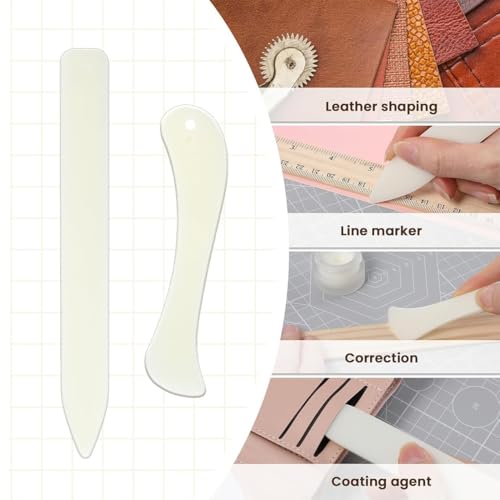 JEYORZY 4 Stück Falzbein Für Papier, Falzbein, Origami Werkzeug, Falten Rillwerkzeug, Origami Falzbein für Papier, Faltenmesser, Brieföffner Für Papierhandwerk Kartenherstellung Lederverarbeitung