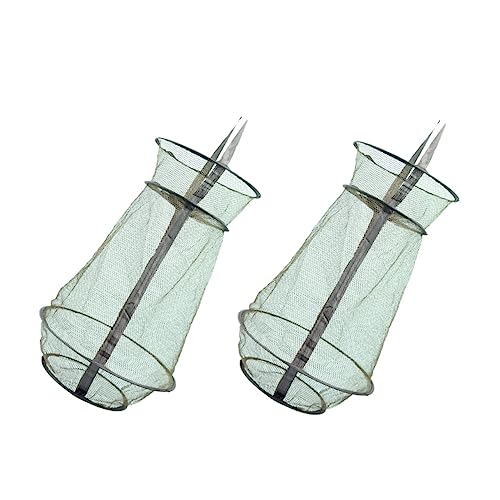 ifundom 3sets 2pcs Portable Fishing Mesh Trap Cage Lightweight Design Durable Scratch Material Mesh for Fish Safety for Anglers and Fishing Enthusiasts 2pcs*3