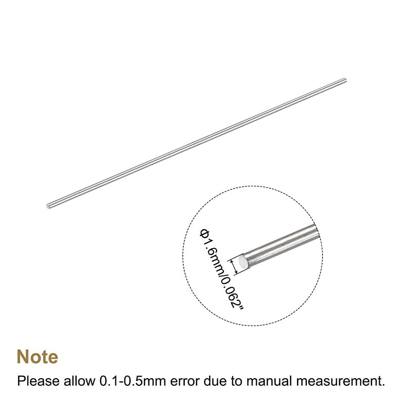 Okrągły pręt ze stali nierdzewnej 304 | Stal nierdzewna 304 1,6 mm Do majsterkowania: narzędzie rzemieślnicze(150mm)