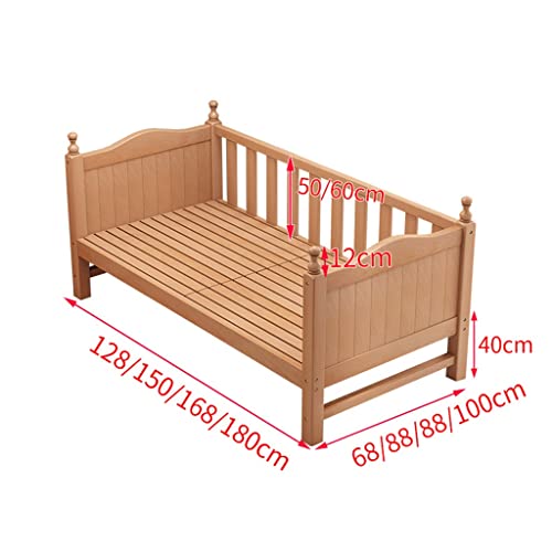 Splicing Widening Children's Bed With Guardrail, Wood Bed Frame, Bedroom Furniture For Adults, Kids, Toddlers, Teenagers, Easy To Assemble (Size : 180X40X40Cm) #TOP6