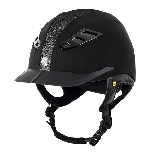 Casque Microfibre EQ3 Lynx Strass avec aération maximale pour cavalier