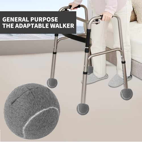 ZIYIZE PreCut Walker Tennis Ball Glides 6PCS Walkers Legs Universal Precut Glide Balls | Heavy Duty Long Lasting Felt Pad Glide Coverings (Grey) - Thumbnail 2