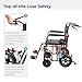 Drive Medical Bariatric Transport Chair FoldingOutdoorFull Length Arms with 12 Inches Rear Flat Free Wheels, Red, 22 Inches