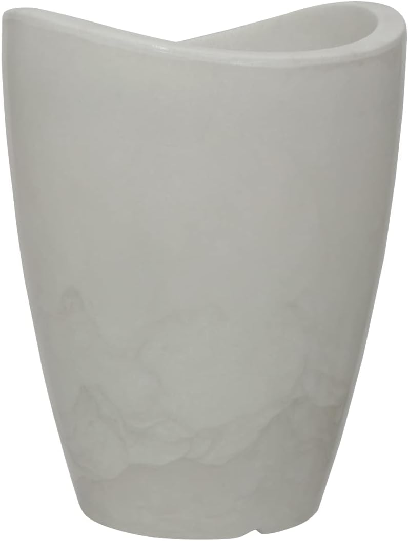 12.6" Tall Planter | Eco-Friendly, Durable, Lightweight | Indoor/Outdoor Use, All-Weather, Contemporary Design by Brazilian Artisans - Blue