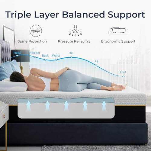 Image of Firm King Mattress 14 Inch, King Memory Foam Mattress in a Box with Cooling Tencel Cover, Firm King Bed Mattress for Back Pain Relief, CertiPUR-US Certified, Foam Made in USA