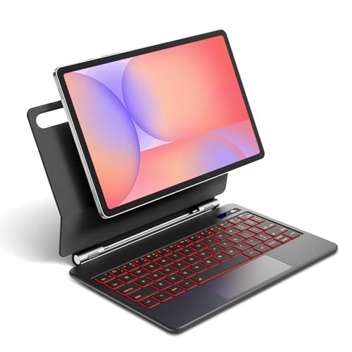 Teclado mágico para Samsung Galaxy Tab S9 con retroiluminación 7 colores y soporte para S Pen